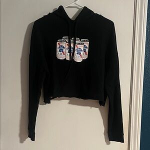 Pabst Blue Ribbon Cropped Six Pack Hoodie